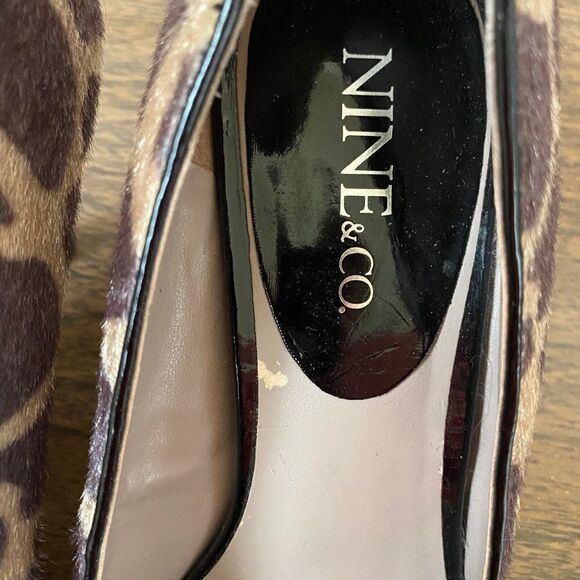 Nine & Co Leather Faux Animal Pattern Pumps SZ 5 - Picture 8 of 12